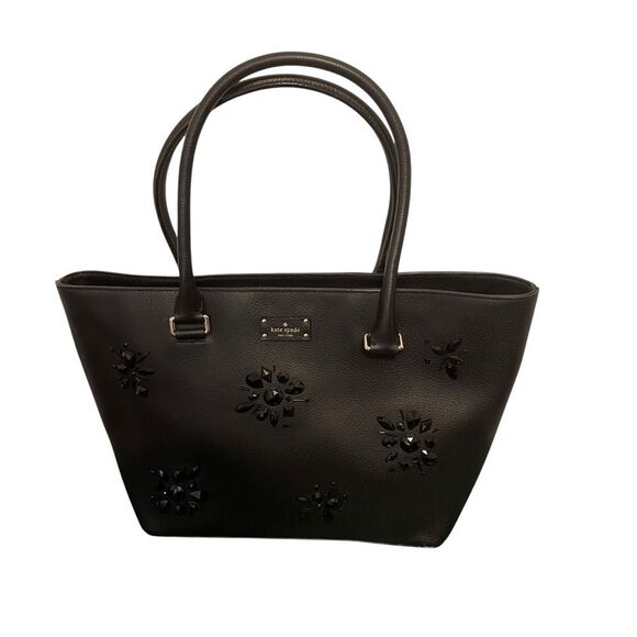 kate spade Handbags - Kate Spade Grove Street Handbag Crystal Embellished Leather Black